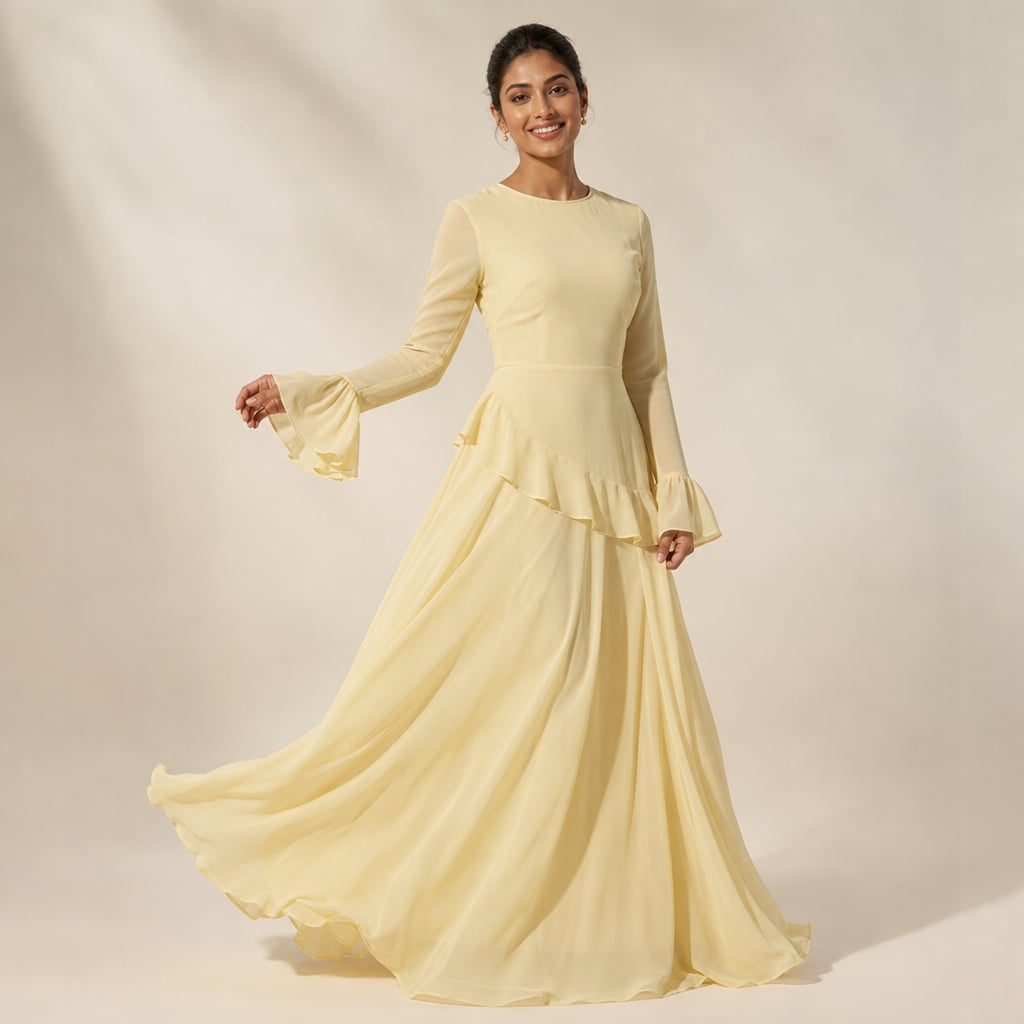 Maxi Dress Light Yellow – Product Photo