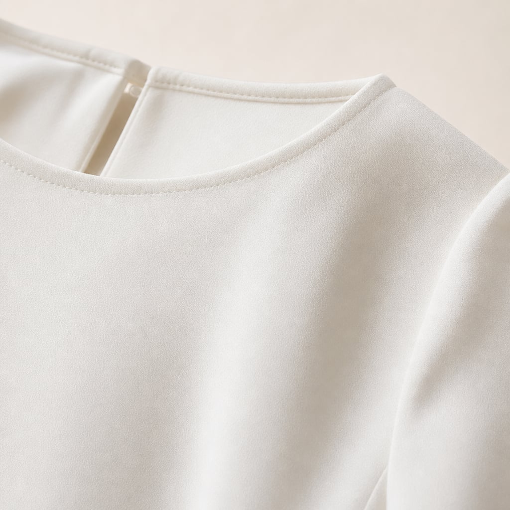 Maxi Dress White – Fabric and Detail Close-Up