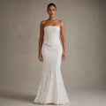 Mermaid Maxi Dress White – Product Photo