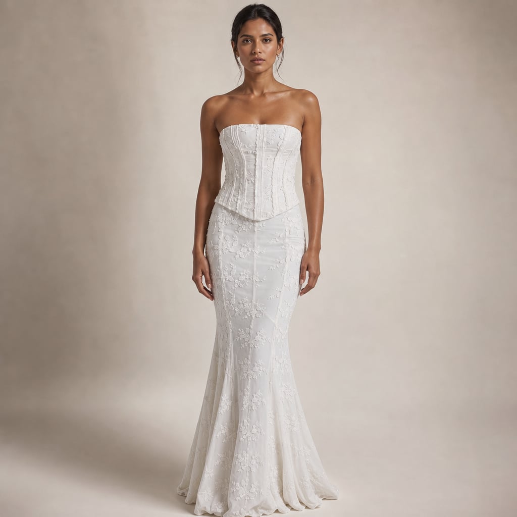 Mermaid Maxi Dress in White – Mampierimoda Premium Womenswear