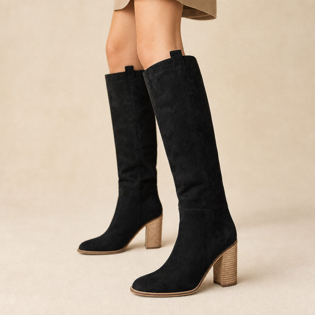 Natasha - Women's Knee High Tall Boots in Black – Mampierimoda Premium Womenswear
