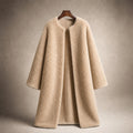Olivia Couture Shearling Coat Khaki Beige – Product Photo