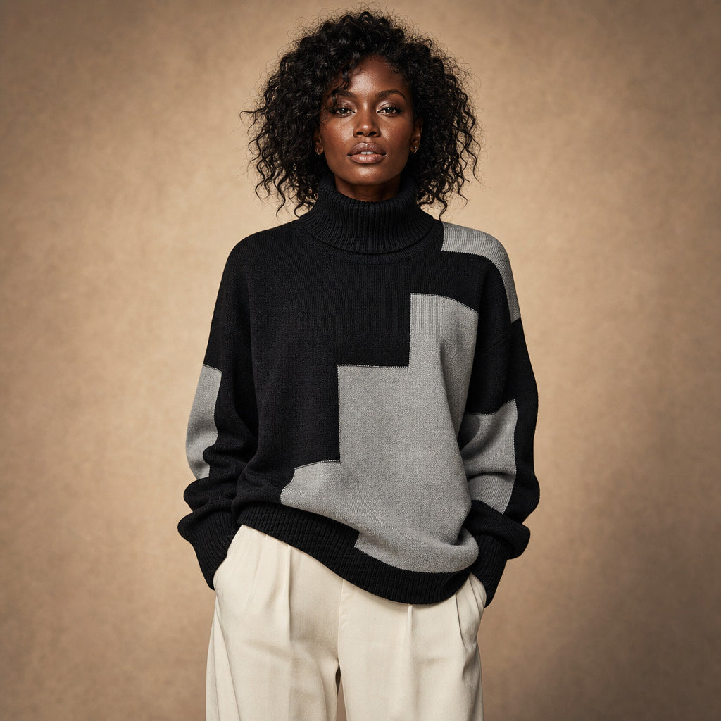 Paloma Knit Turtleneck in Gray – Mampierimoda Premium Womenswear