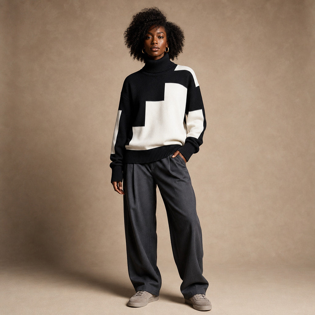 Paloma Knit Turtleneck White – Full Look
