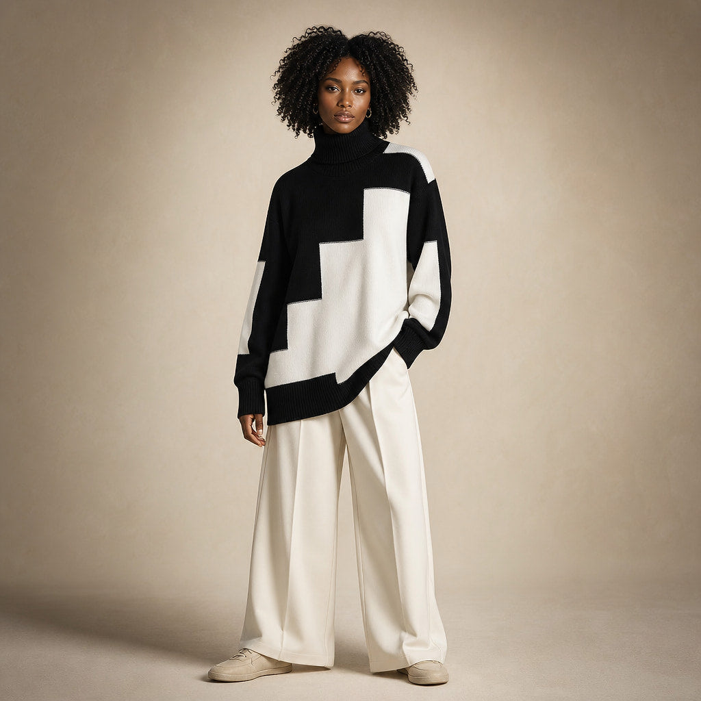 Paloma Knit Turtleneck in White – Mampierimoda Premium Womenswear