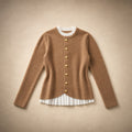 Pearl Couture Merino Wool Sweater Mocha Brown – Product Photo