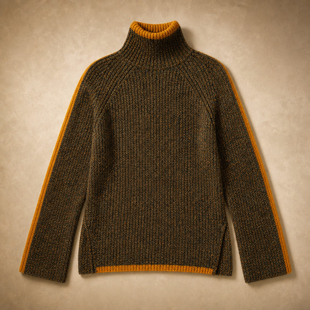 Romy-Pearl Turtleneck Sweater Brown – Product Photo