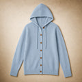 Soft Hooded Women's Cardigan Blue – Product Photo
