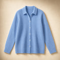 Elegant Cozy Knit Cardigan Blue – Product Photo