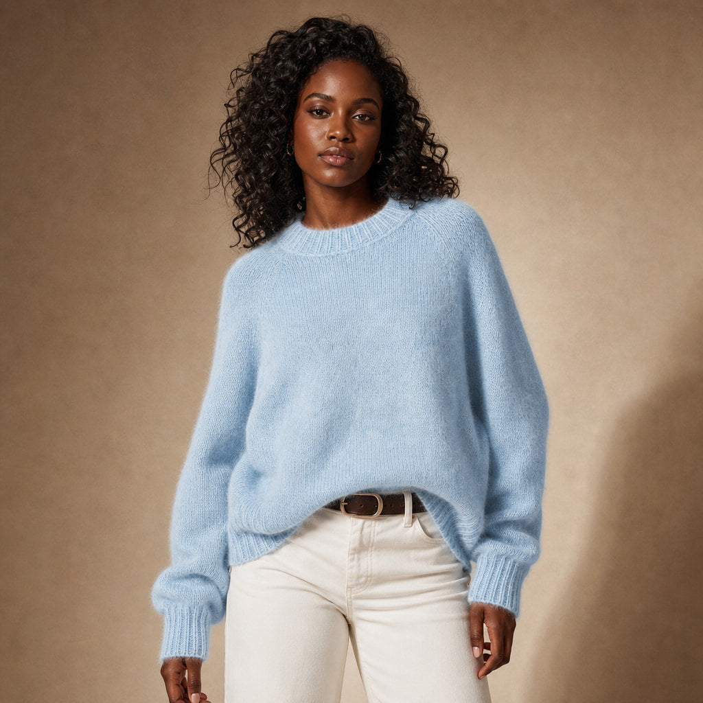 Tabitha-Jade Brushed Sweater in Blue – Mampierimoda Premium Womenswear