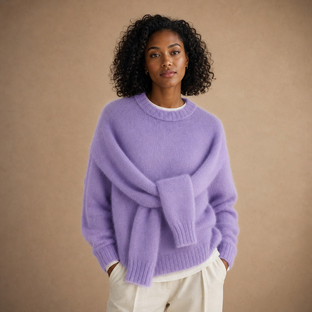 Tabitha-Jade Brushed Sweater in Hazy Purple – Mampierimoda Premium Womenswear