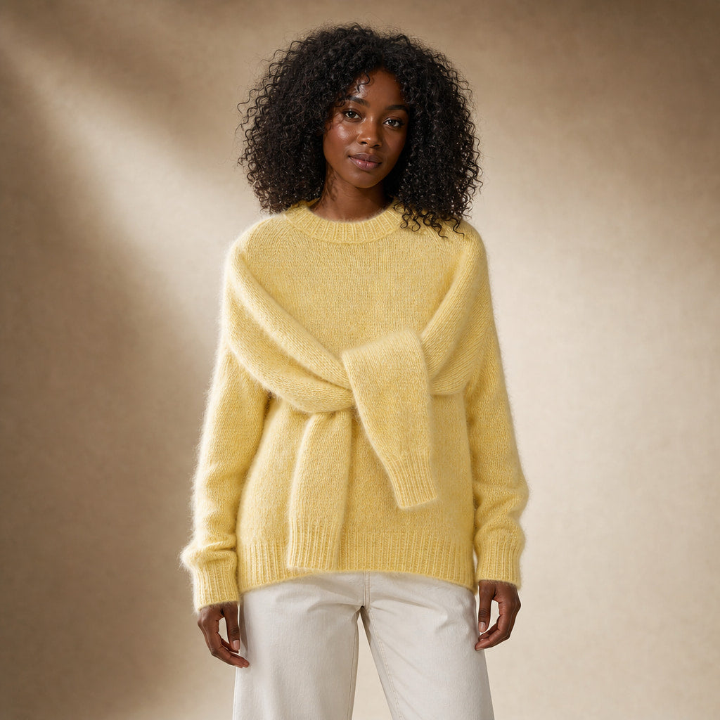 Tabitha-Jade Brushed Sweater in Lemon Yellow – Mampierimoda Premium Womenswear