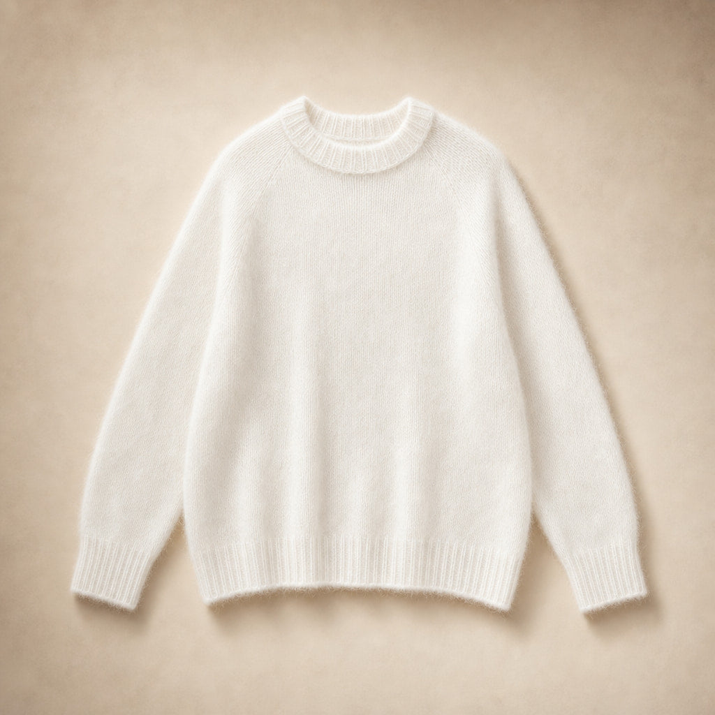 Tabitha-Jade Brushed Sweater White – Product Photo