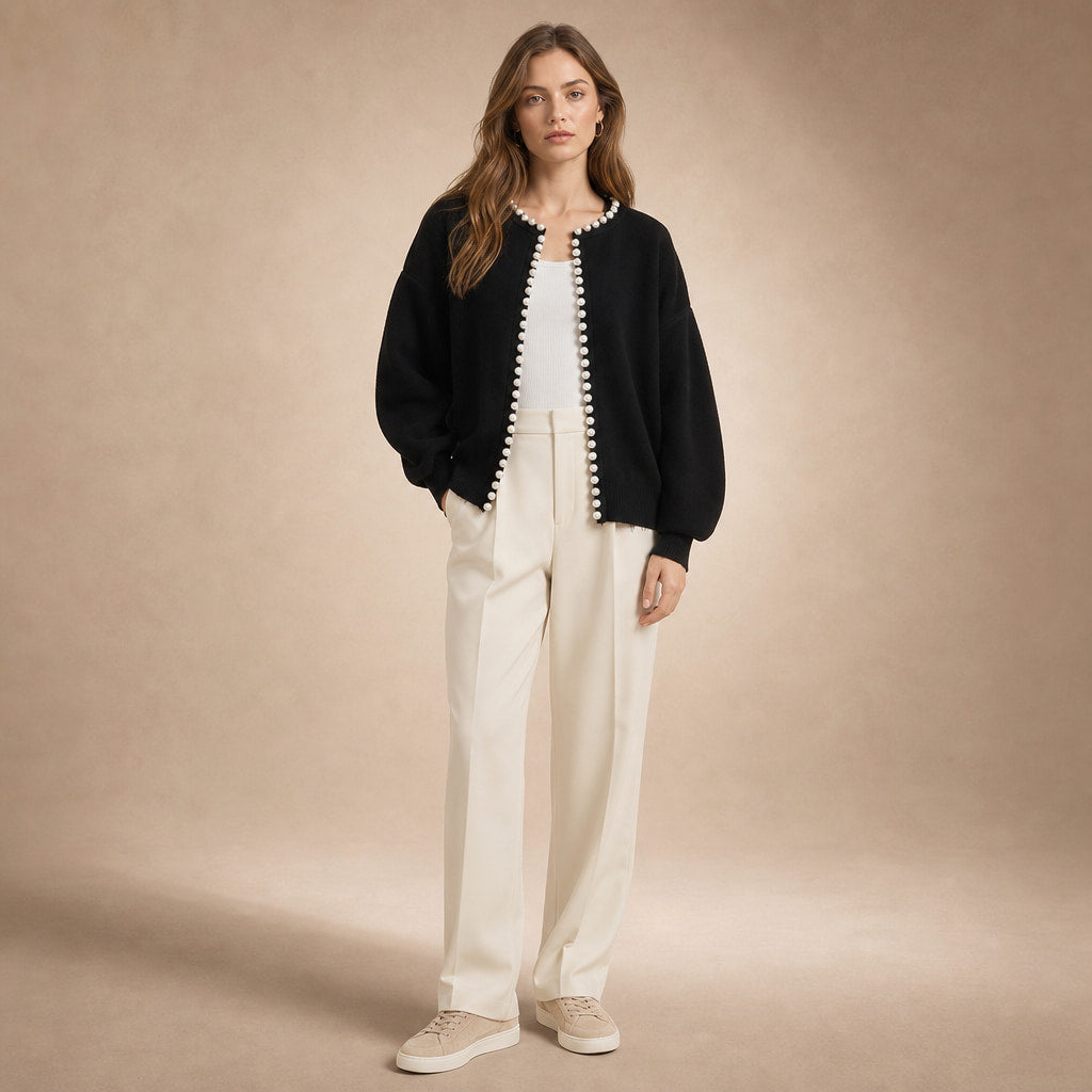 Vanessa La Perla Cardigan Black – Full Look
