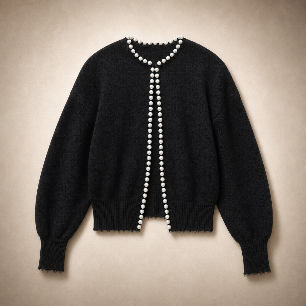 Vanessa La Perla Cardigan Black – Product Photo