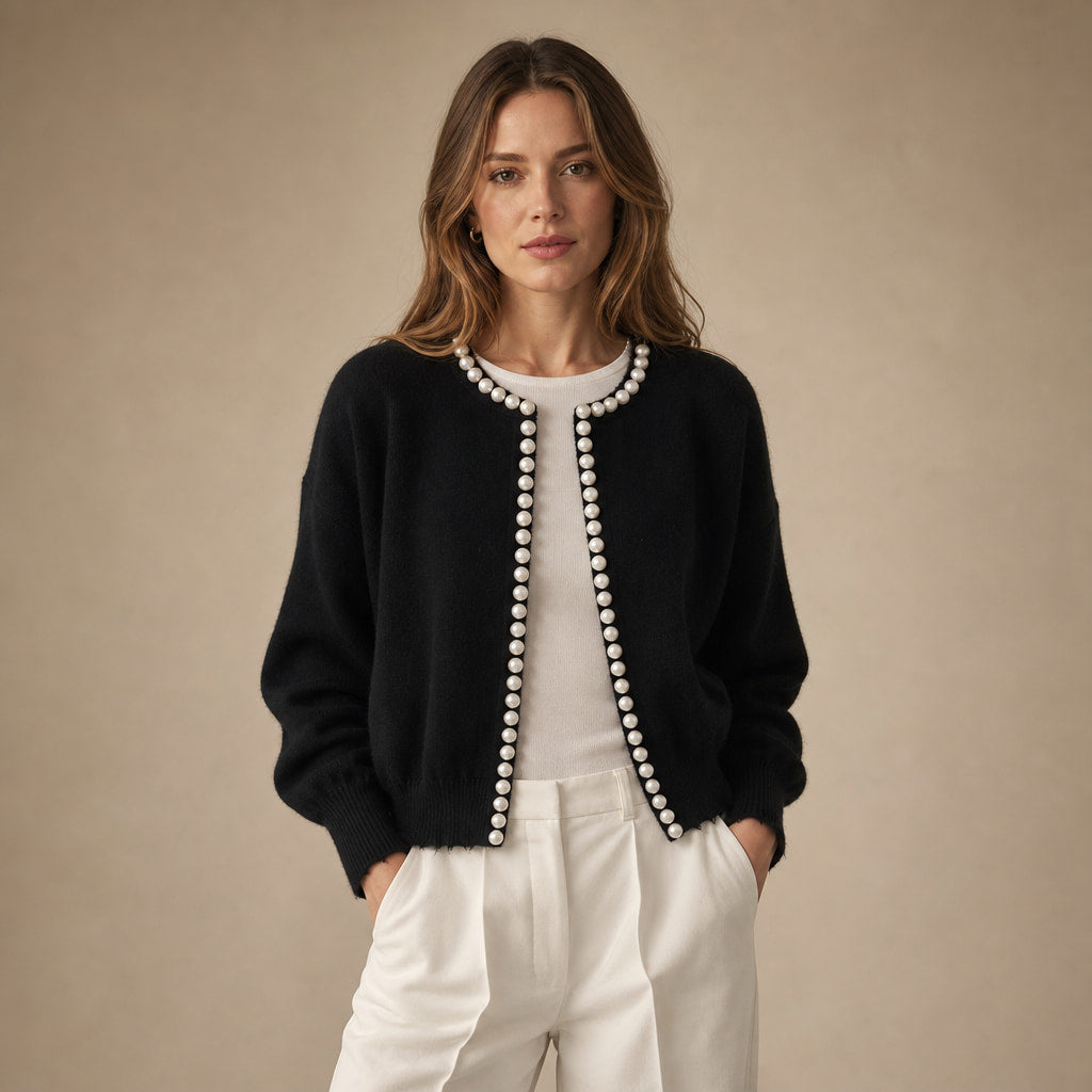 Vanessa La Perla Cardigan in Black – Mampierimoda Premium Womenswear