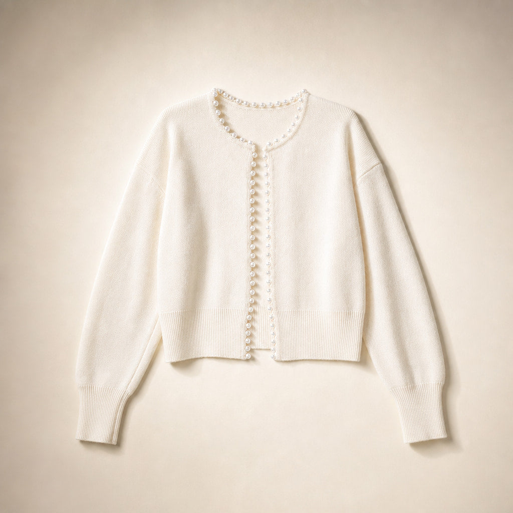 Vanessa La Perla Cardigan White – Product Photo