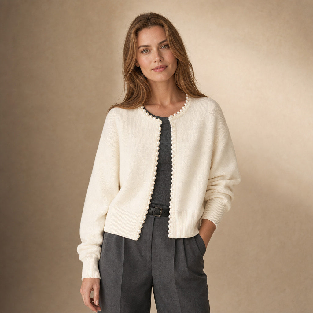 Vanessa La Perla Cardigan in White – Mampierimoda Premium Womenswear