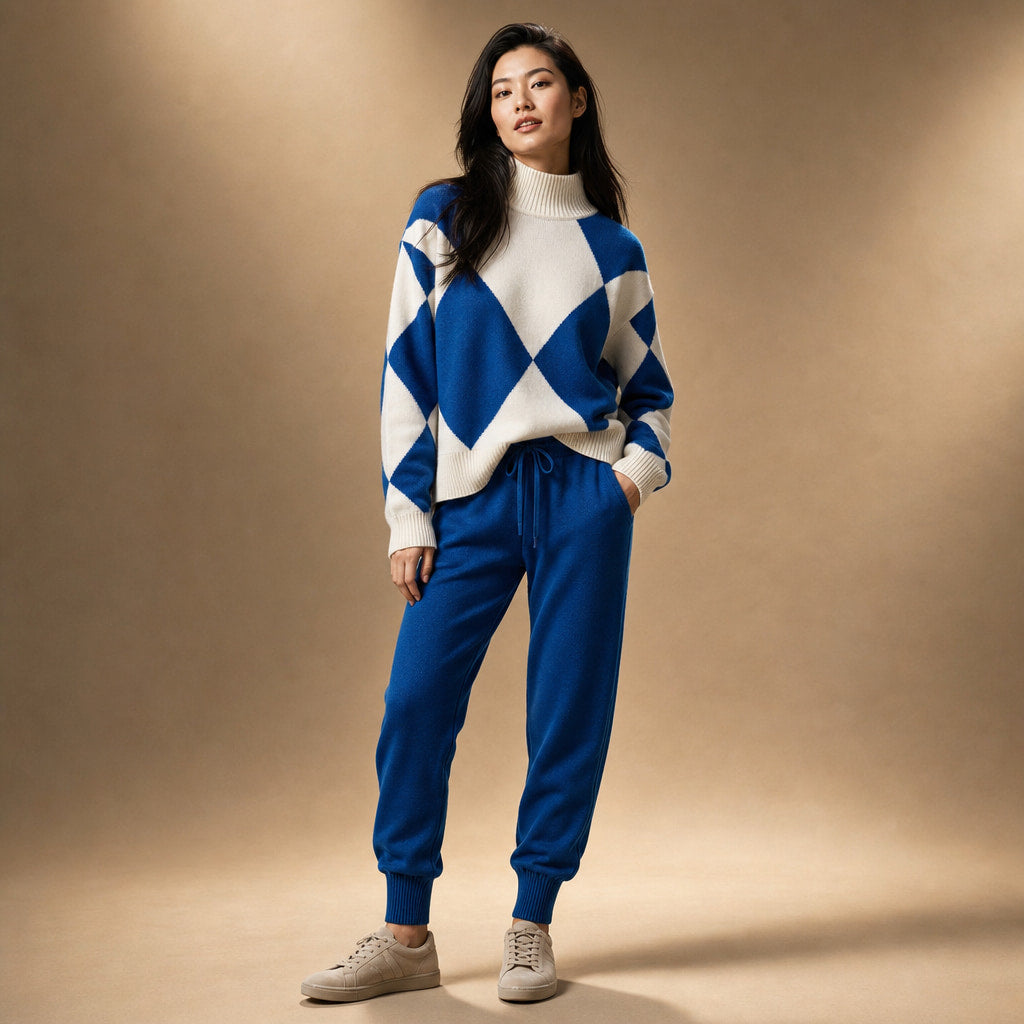 Vanessa Prestige Virgin Wool Set Cobalt Blue – Product Photo