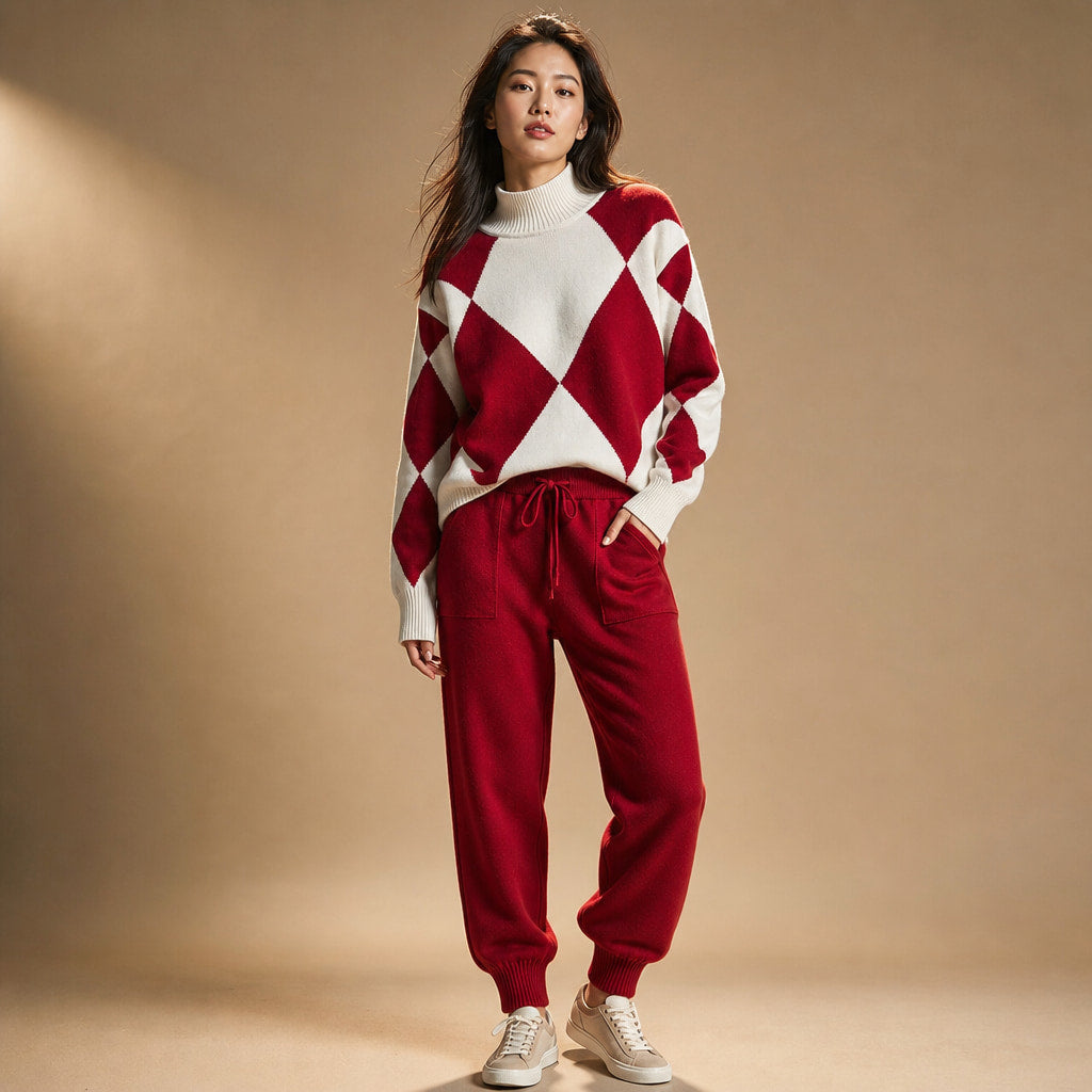 Vanessa Prestige Virgin Wool Set Crimson Red – Product Photo