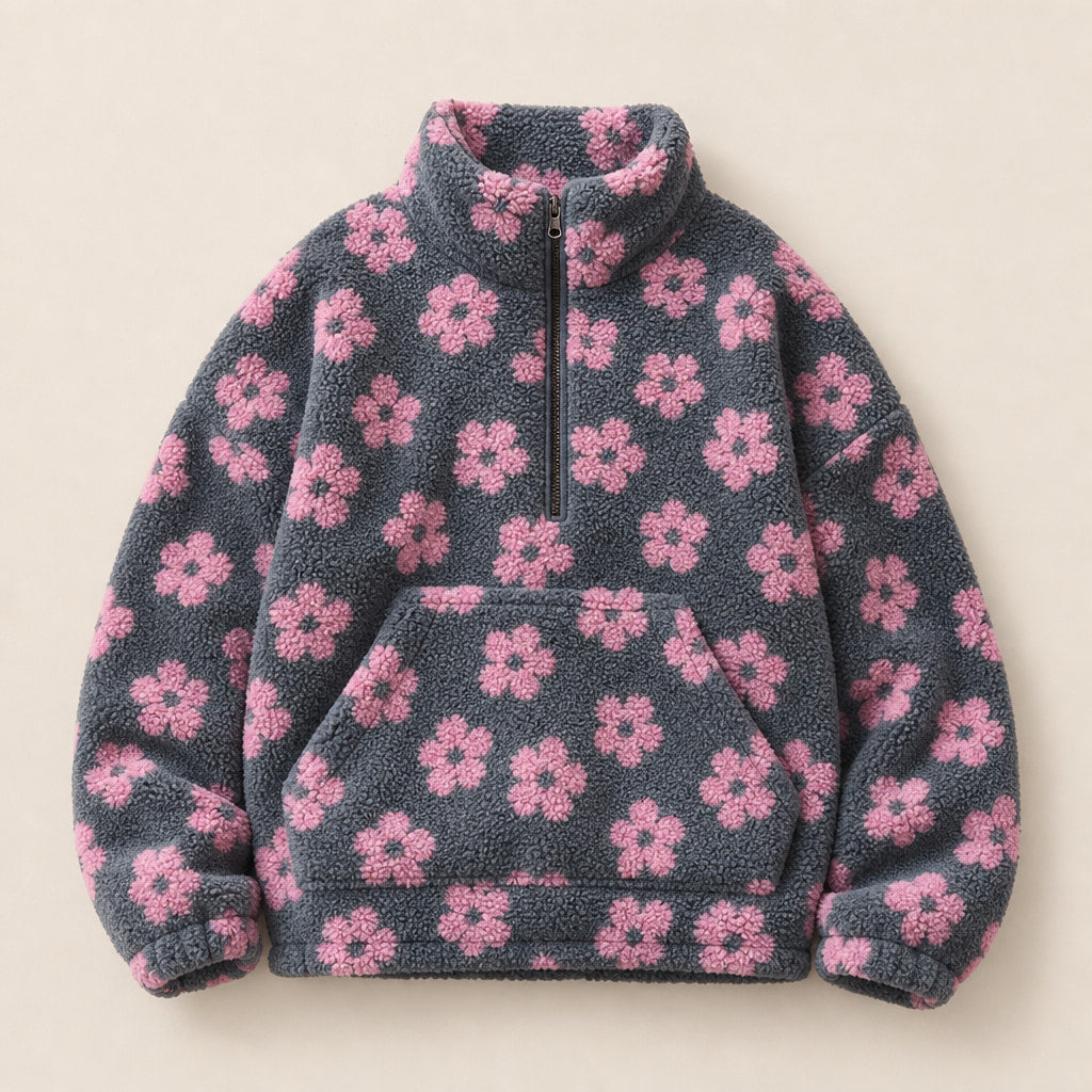 Willow Bloom Fleece Pink – Product Photo
