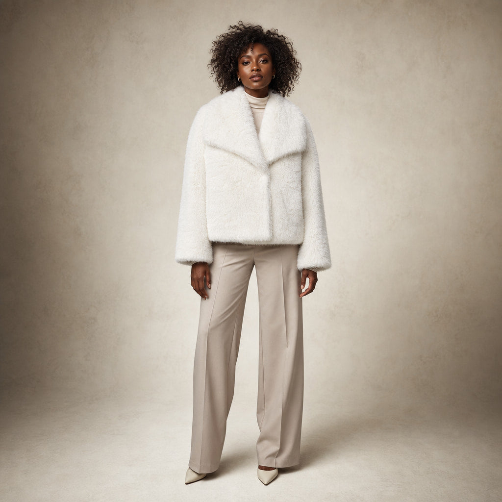Women's Ferryhill Faux Fur Coat in White – Mampierimoda Premium Womenswear
