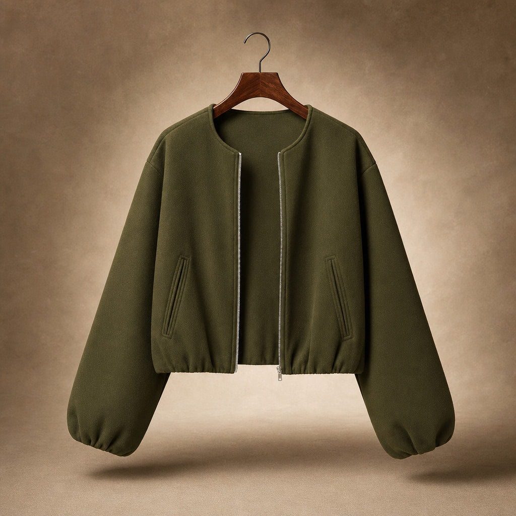 Women's Lightweight Bomber Jacket Armygreen – Product Photo