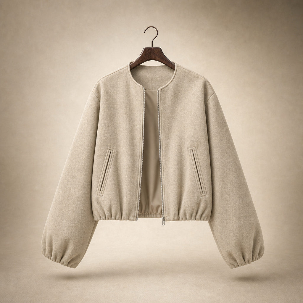Women's Lightweight Bomber Jacket Khaki – Product Photo