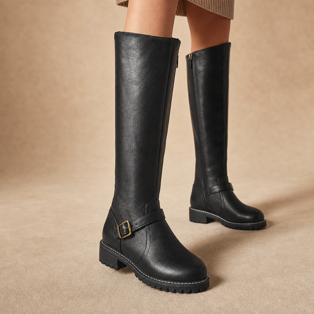 Women's Orthopedic Tall Boots Black – Product Photo