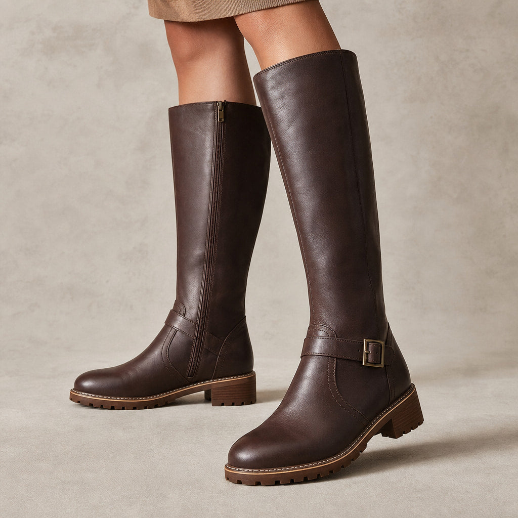 Women's Orthopedic Tall Boots in Dark Brown – Mampierimoda Premium Womenswear