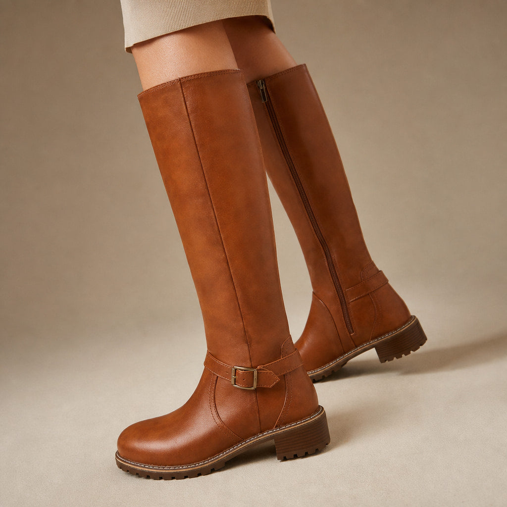 Women's Orthopedic Tall Boots in Light Brown – Mampierimoda Premium Womenswear