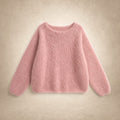 Women's Oversized Knit Sweater - Soft and Cozy for Winter Pink – Product Photo