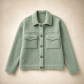 Women's Stylish Thick Cardigan Jacket Green – Product Photo